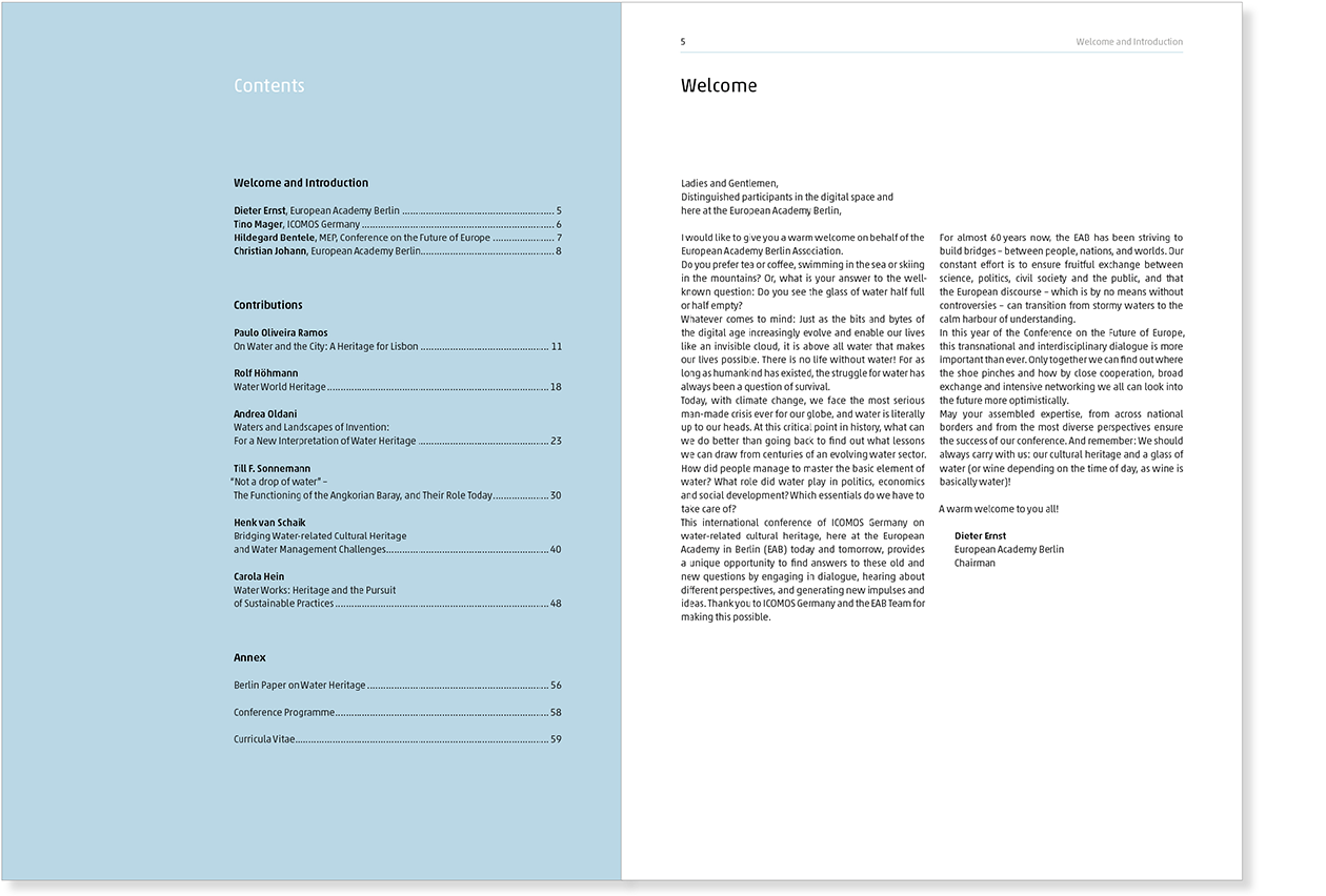 Doppelseite einer Onlinepublikation