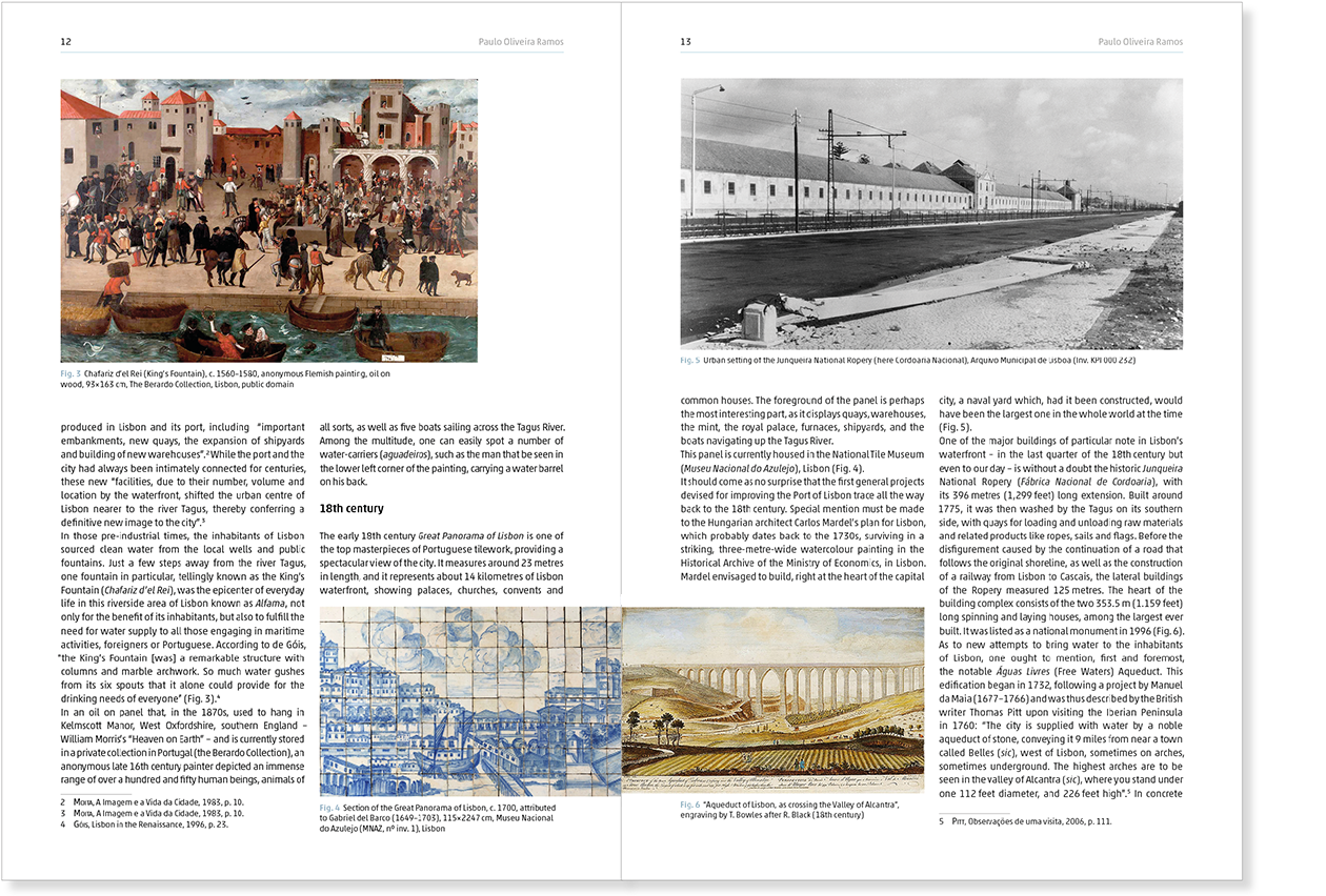 Doppelseite der Onlinepublikation "Water Heritage"