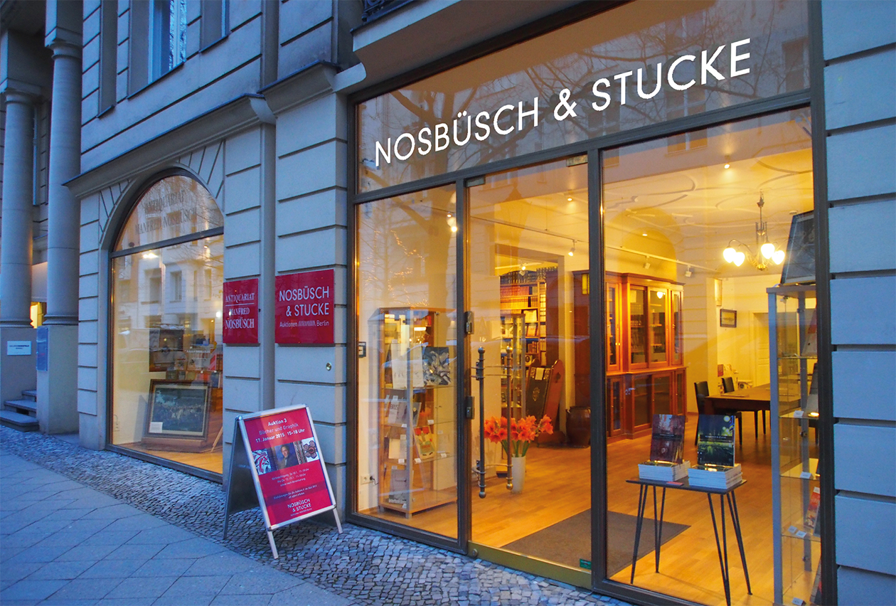 Außenwerbung Auktionshaus Nosbüsch & Stucke