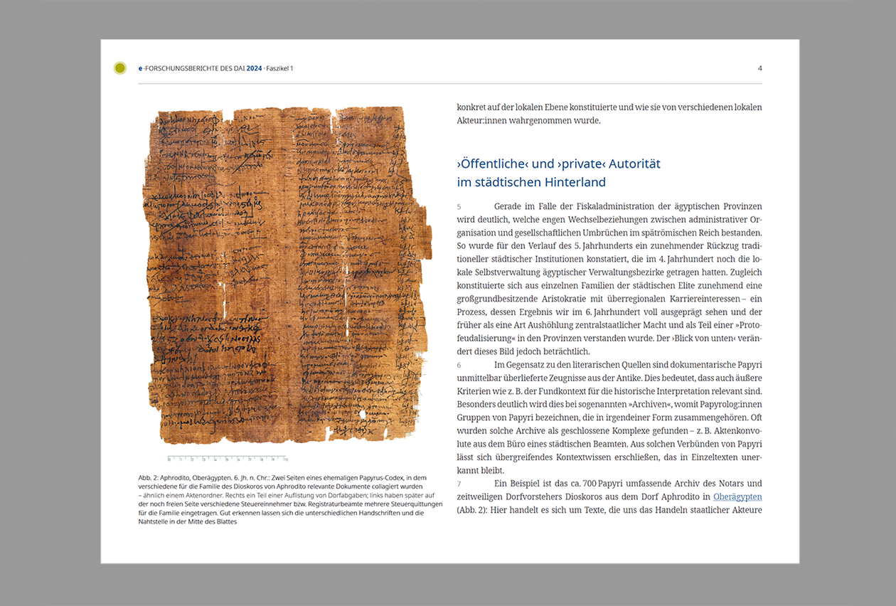 Layout und Satz der Onlinepublikation e-Forschungsberichte