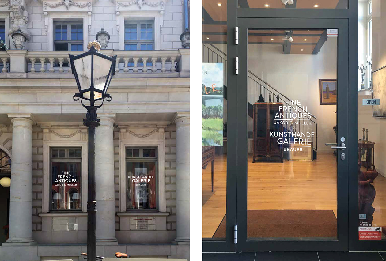 Außenwerbung Antiquitätenhandel